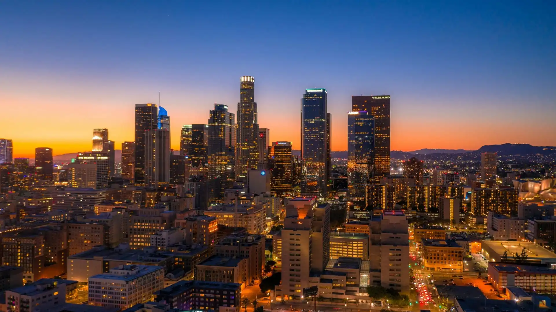 Urban skyline representing real estate